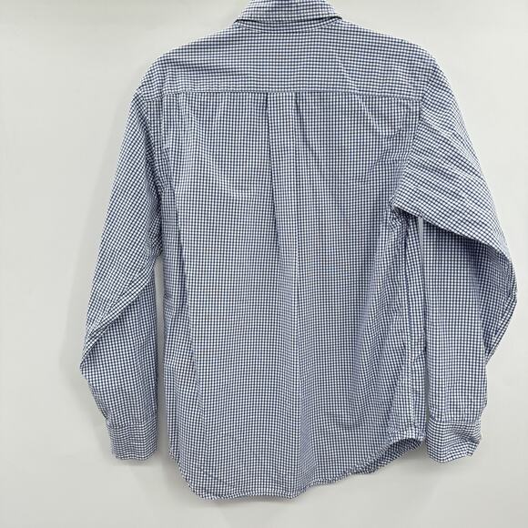 Ralph Lauren Boys' Button Down Shirt Sz M 12/14 Blue White Check Plaid Long Slv - Picture 2 of 7